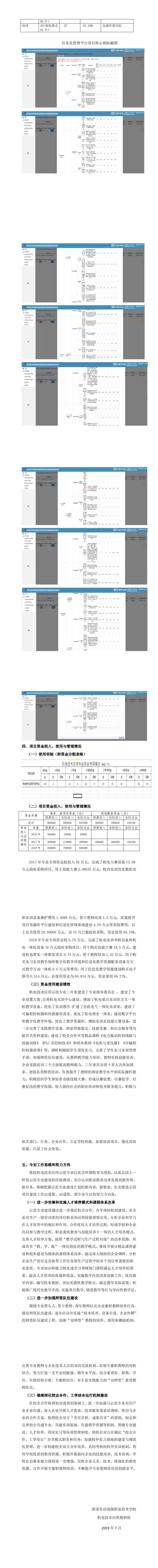 机电技术应用示范专业项目项目建设终期自评报告